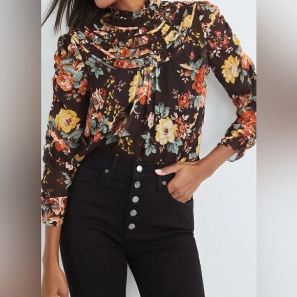 Veronica Beard Tops - Veronica Beard Ares Silk Floral Blouse‎ NWT